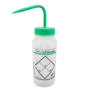 Bel-Art F11646-0640 "70% Ethanol" Safety-Labeled 500 mL (16 fl oz) Wash Bottle