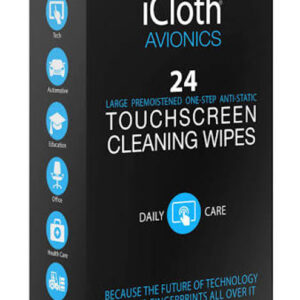 iCloth iCA24 Avionics Touchscreen Cleaning Wipes - Box of 24