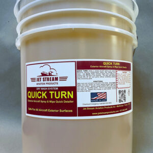 JET STREAM® JSQTP5 QUICK TURN™ Yellow Exterior Aircraft Spray & Wipe Quick Detailer Wash - 5 Gallon Pail