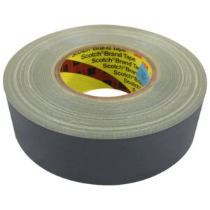 3M™ 021200-06971 Scotch® 390 Silver 11.7 Mil Polyethylene Coated Cloth Tape – 2” x 60 Yard Roll - 648/Pack