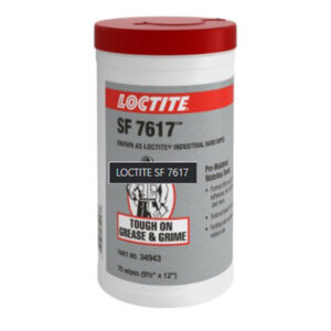 Henkel 337637 LOCTITE® SF 7617 White 9.5" x 12" Industrial Hand Cleaning Wipes - 75 Wipe/Tub