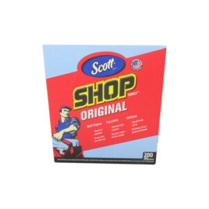 Scott® 75190 Blue Shop Towels - 200 Wipe Pop-Up Box - 8/Pack
