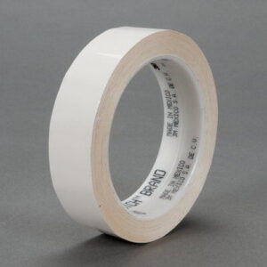 3M™ 021200-03919 White 850 Polyester 1.9 Mil Film Tape - 1" x 72 Yard Roll - 36/Pack