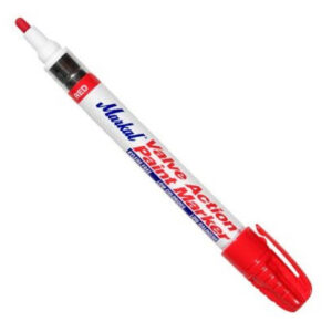 Markal 96822 Red Valve Action Paint Marker - 1/8" (3 mm) Mark Size