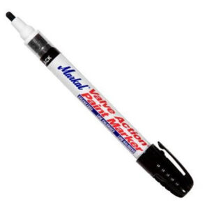 Markal 96823 Black Valve Action Paint Marker - 1/8" (3 mm) Mark Size