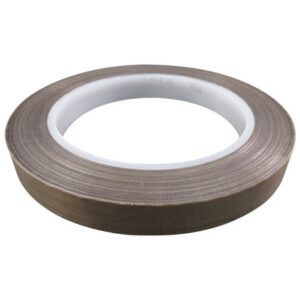 3M™ 021200-16150 Brown 5451 5.3 Mil PTFE Glass Cloth Tape - 1/2" x 36 Yard Roll - 18/Case